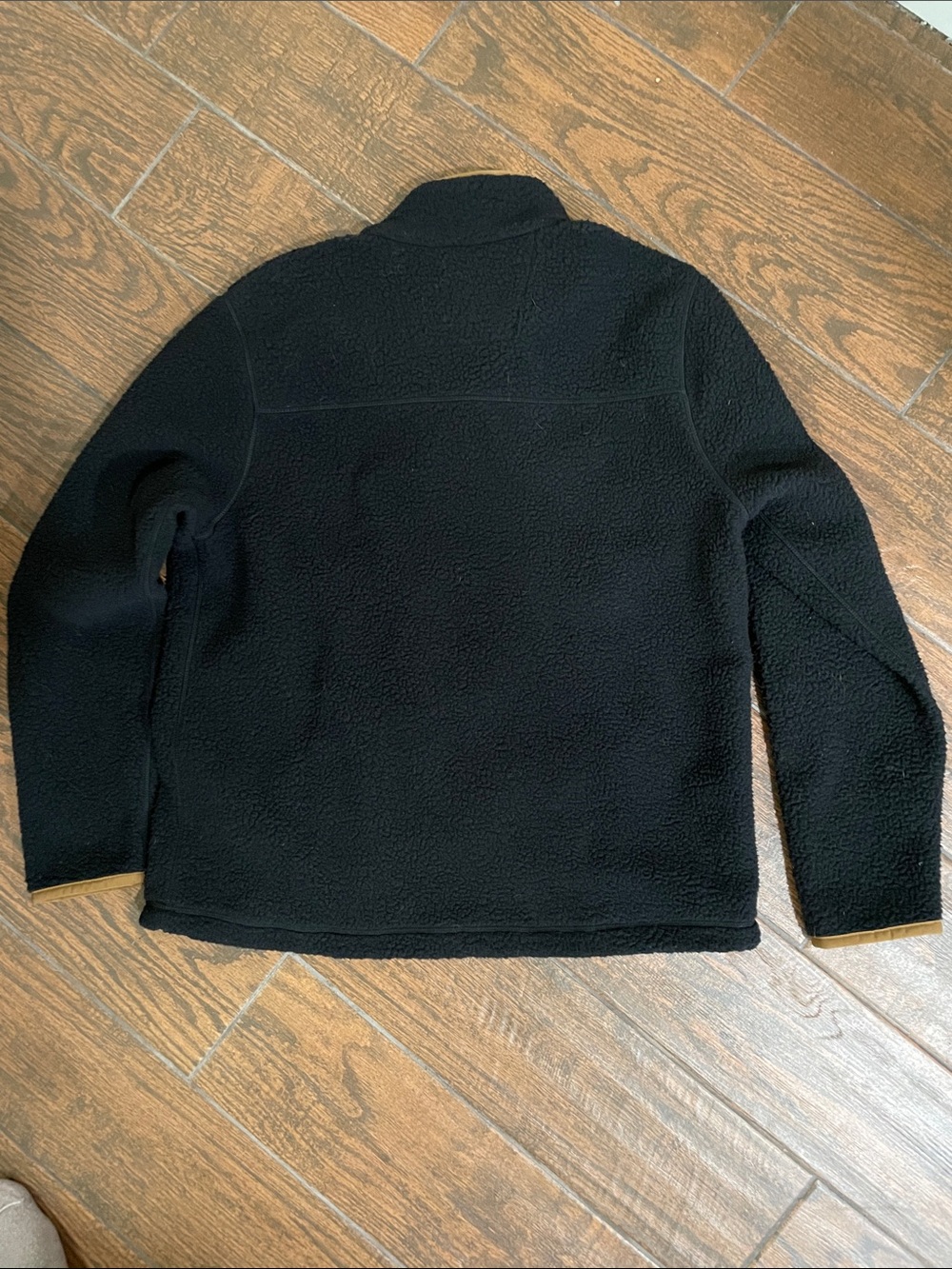 Carhartt Relaxed Fit Fleece Pullover for Men - Black size medium quarter snap - Picture 6 of 6
